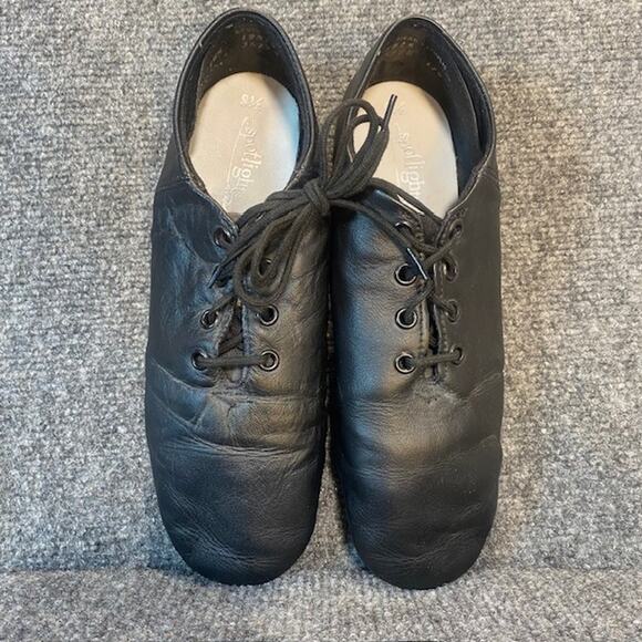 Spotlights Shoes - NWOB Spotlights by Payless Women's Size 8.5 Black Leather Dance Shoes Flats